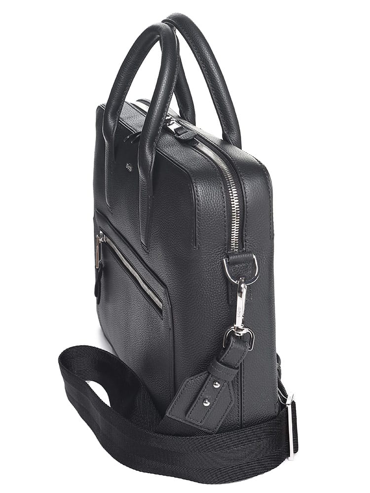 HUGO BOSS (ヒューゴボス) グレインレザー 2WAY ブリーフバッグ 