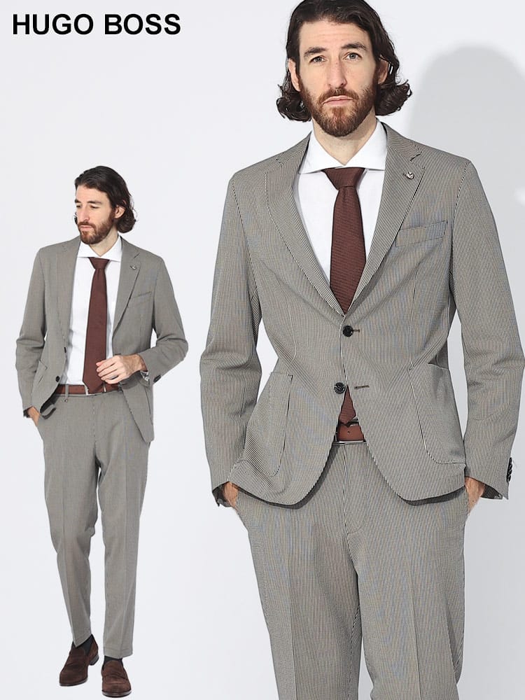 HUGO BOSS (ヒューゴボス) ストレッチ シングル 2ツ釦 スーツ SLIMFIT 