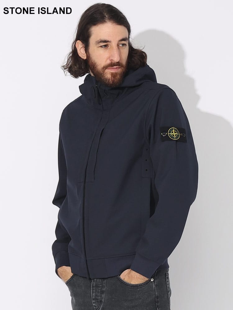 STONE ISLAND (ストーンアイランド) 裏フリース フルジップ ソフトシェル ジャケット SI7915Q0122 ブランド メンズ 男性 アウター