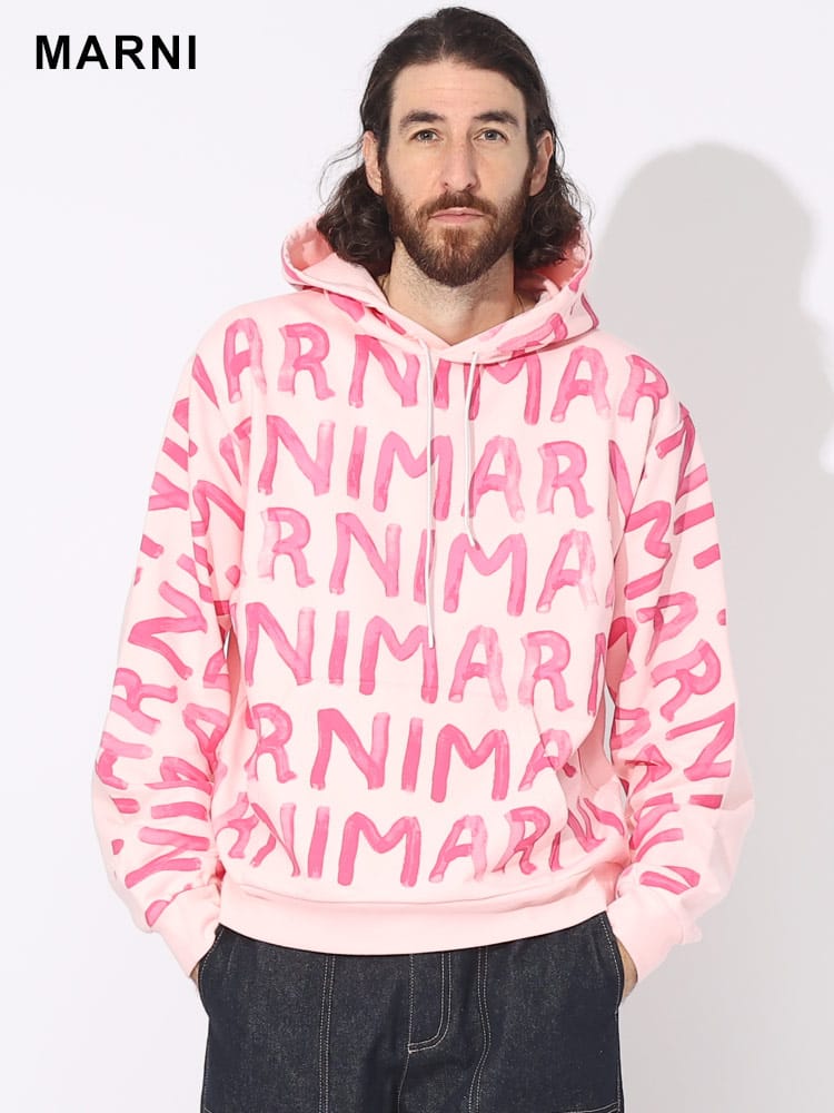 MARNI (マルニ) 総ロゴ プルオーバー パーカー MAFUMU0073P7 ブランド メンズ 男性 トップス