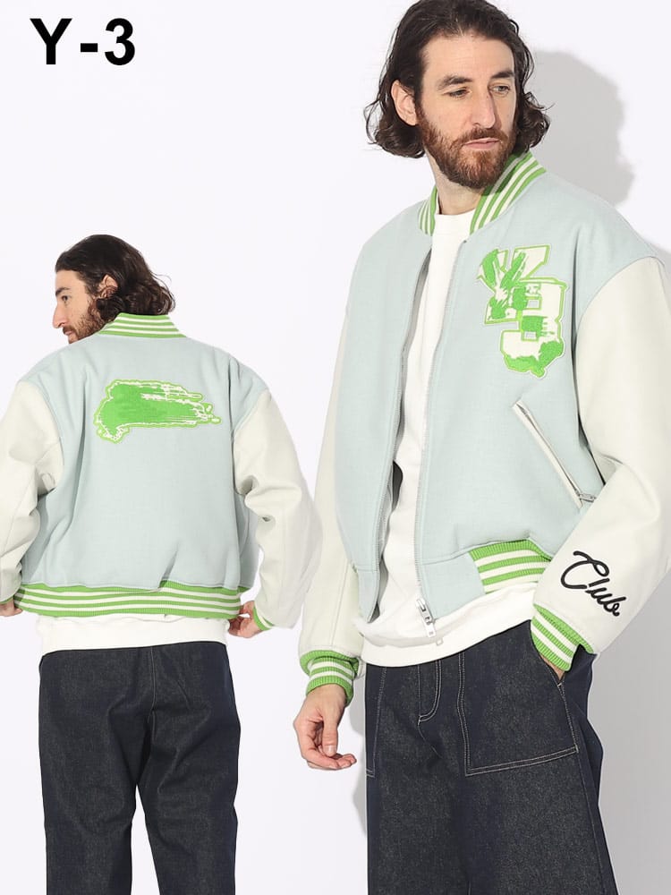 Y-3 (ワイスリー) 切り替え フルジップ 中綿 ジャケット Primaloft LETTERMAN JKT Y3IQ2134 ブランド メンズ 男性 アウター