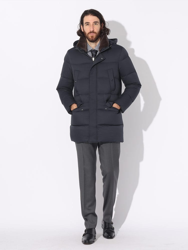 HERNO (ヘルノ) ネックファー フード着脱 フルジップ ダウンコート POLAR-TECH HRPI0010781 46 48 50 ...