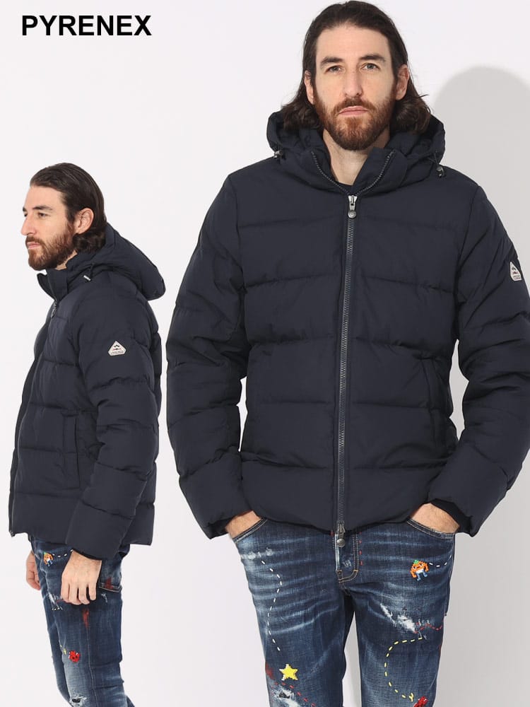 PYRENEX (ピレネックス) フード着脱 フルジップ ダウンジャケット SPOUTNIC PNHMS011 ブランド メンズ 男性 アウター