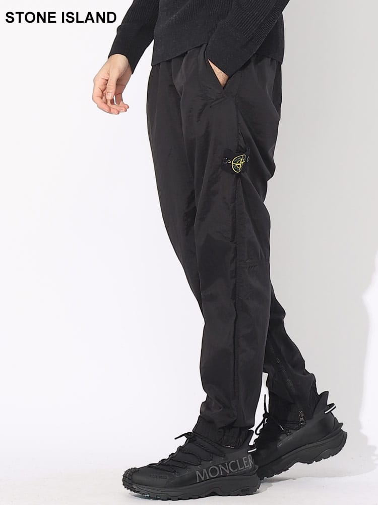 STONE ISLAND (ストーンアイランド) 光沢ナイロン 前閉じ パンツ METAL NYLON SI791531119 ブランド メンズ 男性 ボトムス