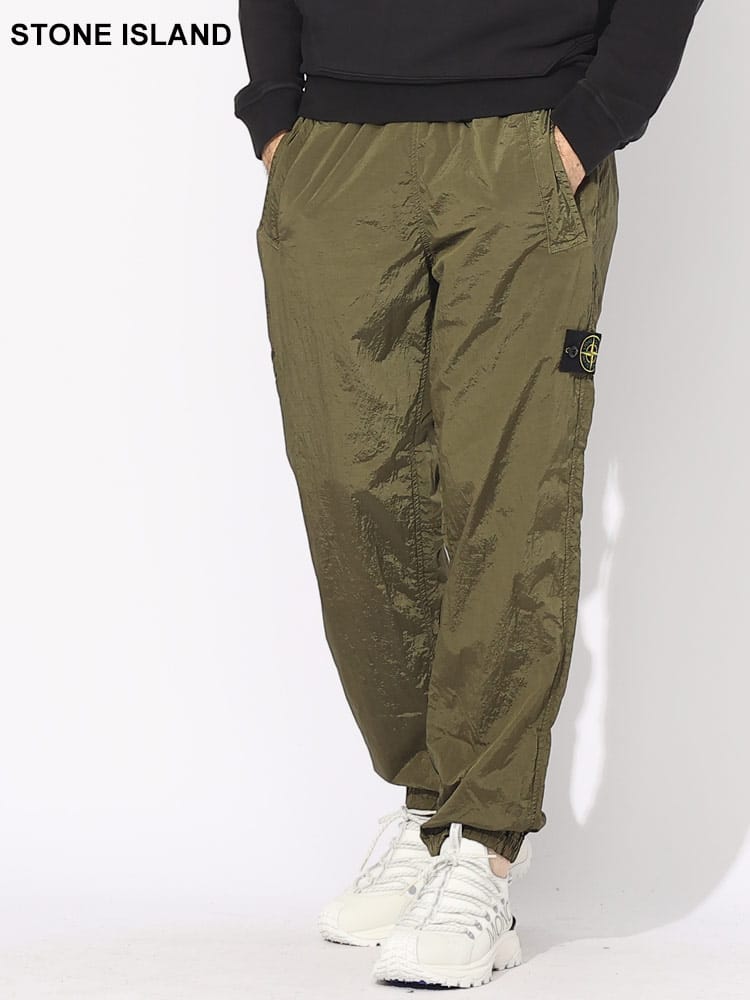 STONE ISLAND (ストーンアイランド) 光沢ナイロン 前閉じ パンツ METAL NYLON SI791531119 ブランド メンズ 男性 ボトムス