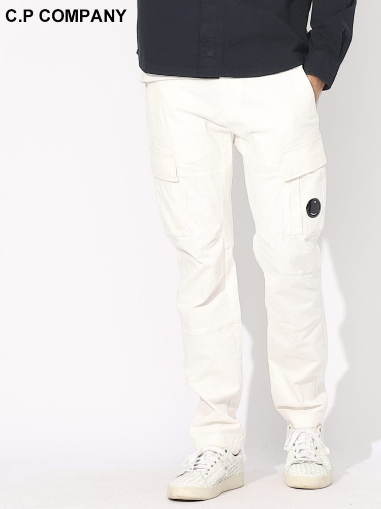 C.P COMPANY (シーピーカンパニー) ストレッチ ワンポイント カーゴパンツ CP15CMPA186A ブランド メンズ 男性 ボトムス