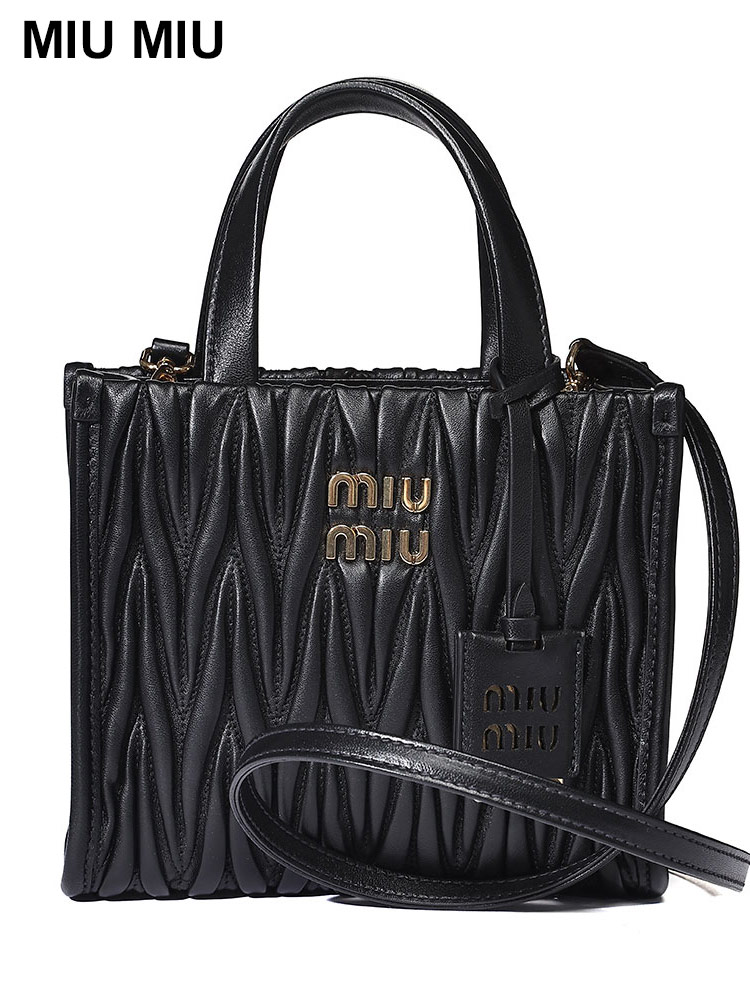 MIU MIU (ミュウミュウ) マテラッセレザー オープン ハンドバッグ MIU5BA277N88 レディース【サカゼン公式通販】