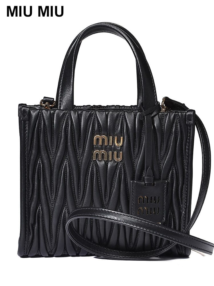 MIU MIU (ミュウミュウ) マテラッセレザー オープン ハンドバッグ MIU5BA277N88 レディース