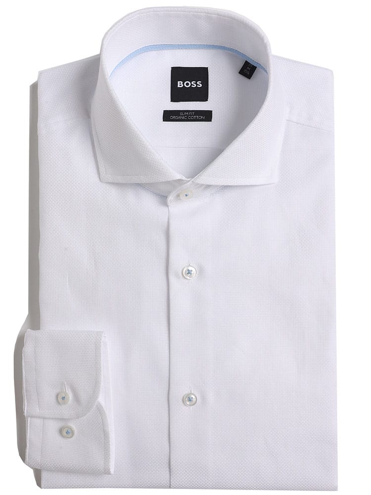 HUGO BOSS (ヒューゴボス) オックス 長袖 ドレスシャツ SLIMFIT 