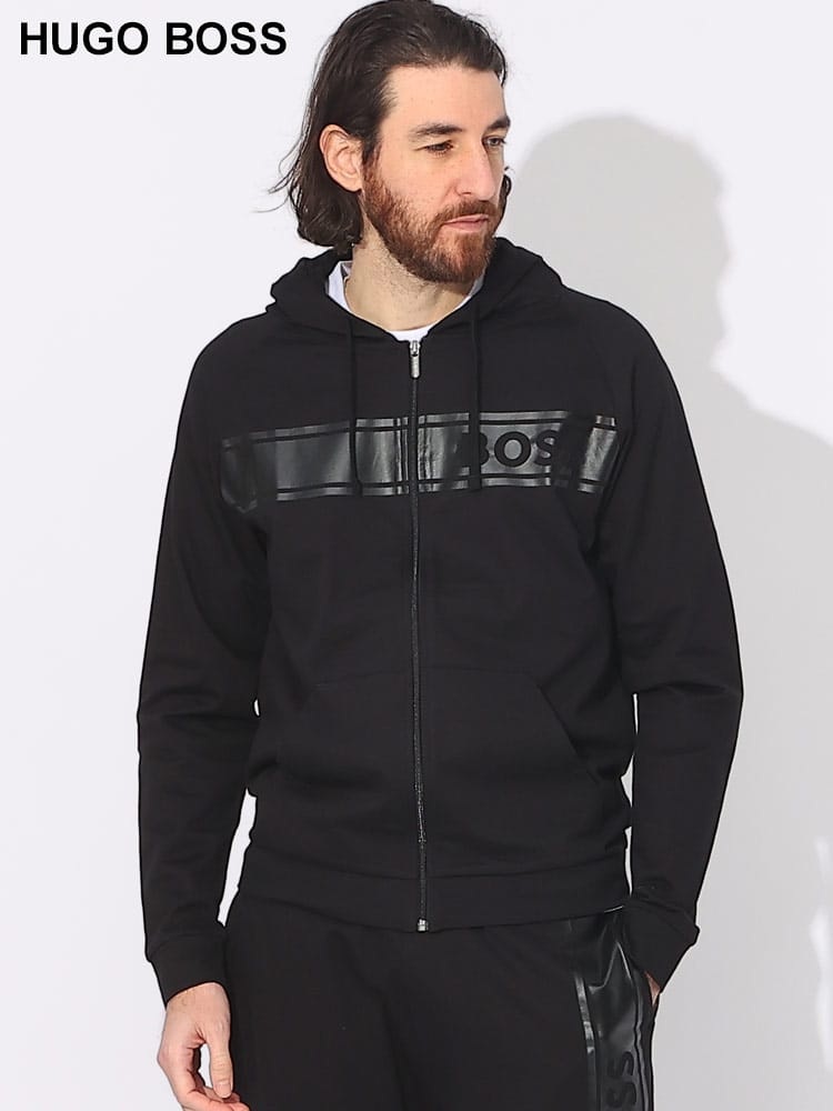 HUGO BOSS (ヒューゴボス) テープロゴ フルジップ パーカー HB50510630 