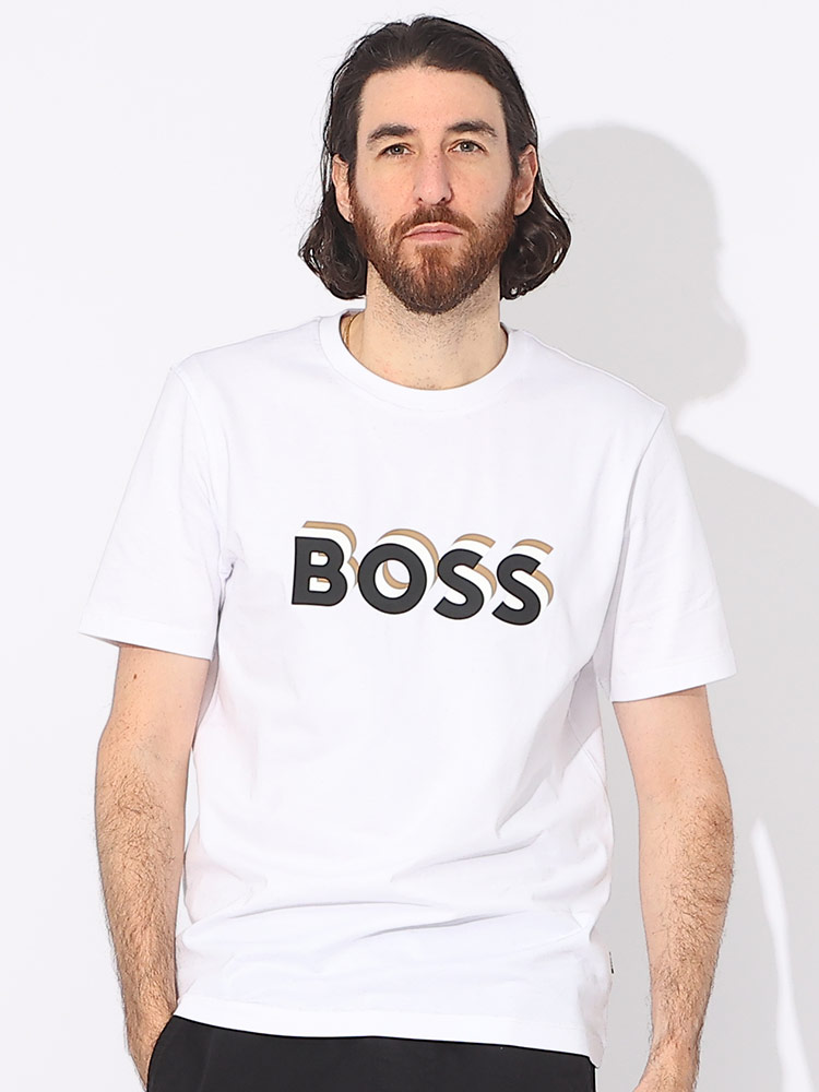 HUGO BOSS (ヒューゴボス) シグネチャーロゴ クルーネック 半袖 Tシャツ HB50506923 ブランド メンズ 男性 トップス
