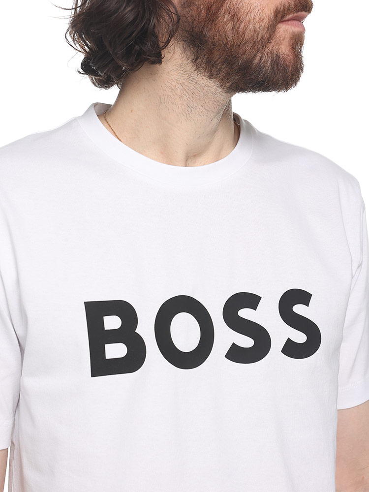HUGO BOSS (ヒューゴボス) ロゴプリント クルーネック 半袖 Tシャツ 
