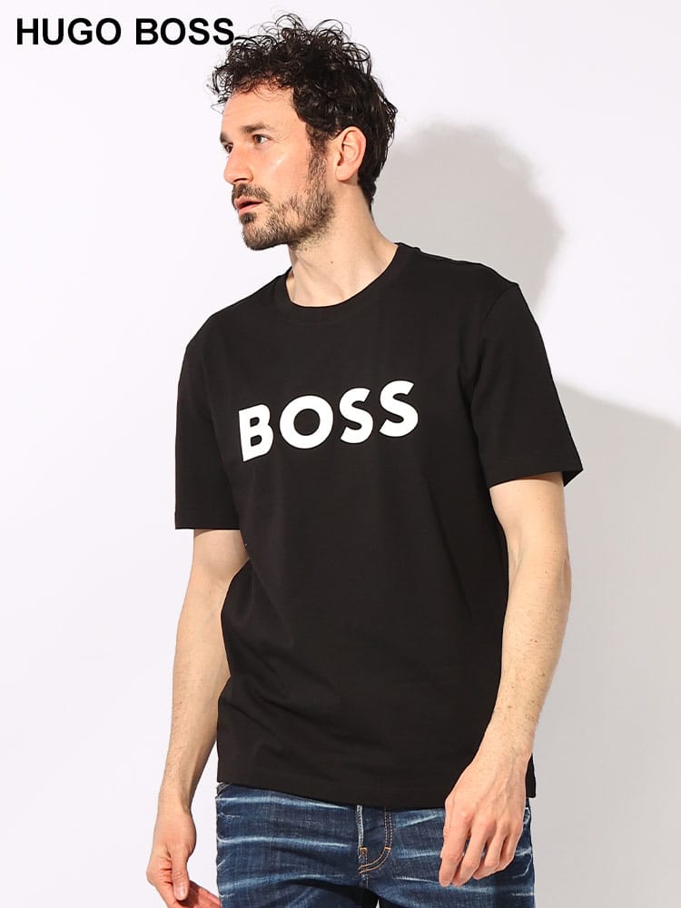 HUGO BOSS (ヒューゴボス) ロゴプリント クルーネック 半袖 Tシャツ HB50495742 ブランド メンズ 男性 トップス
