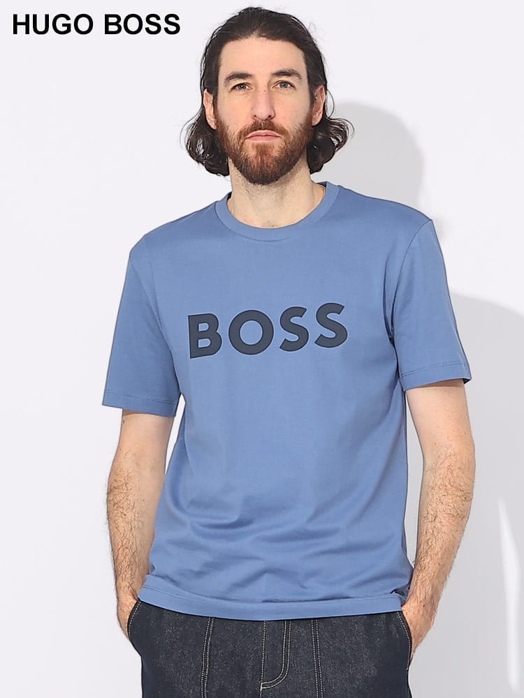 HUGO BOSS (ヒューゴボス) ロゴプリント クルーネック 半袖 Tシャツ HB50495742 ブランド メンズ 男性 トップス