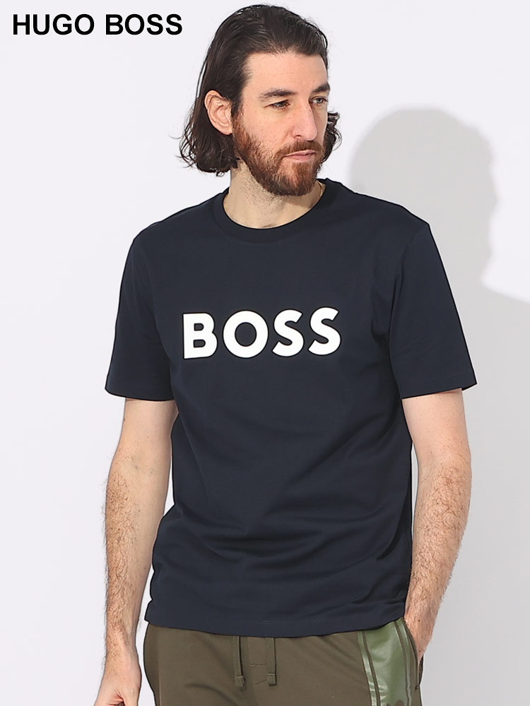 【2BUY10%OFF】HUGO BOSS (ヒューゴボス) ロゴプリント クルーネック 半袖 Tシャツ HB50495742 ブランド メンズ 男性 トップス
