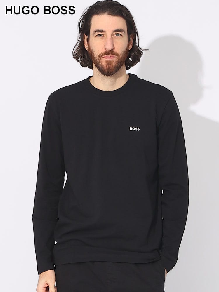 HUGO BOSS (ヒューゴボス) ミニロゴ クルーネック ロンT 長袖 Tシャツ 