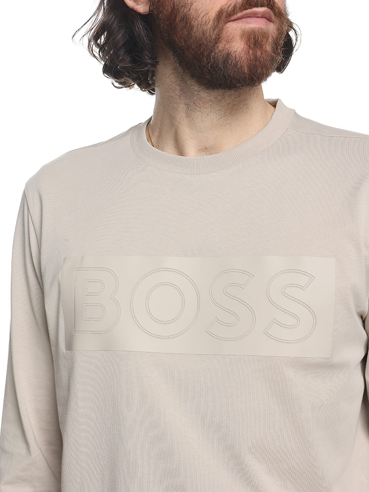 HUGO BOSS (ヒューゴボス) BOXロゴ クルーネック ロンT 長袖 Tシャツ