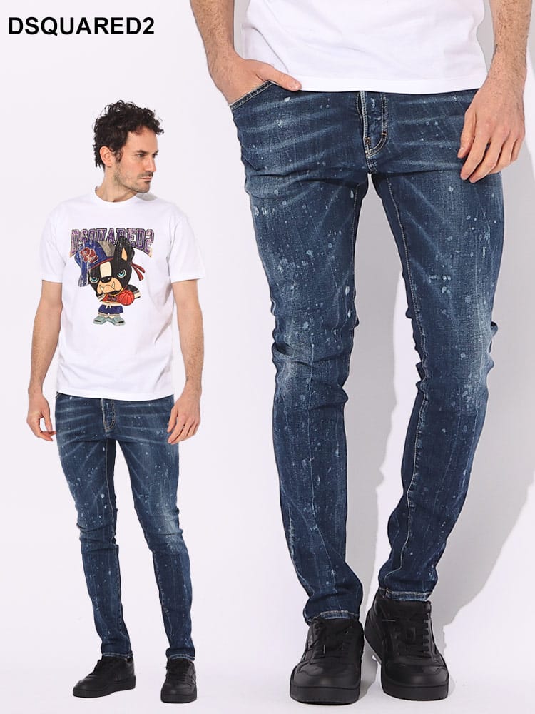 DSQUARED2 (ディースクエアード) ダメージ ボタンフライ ジーンズ COOL 