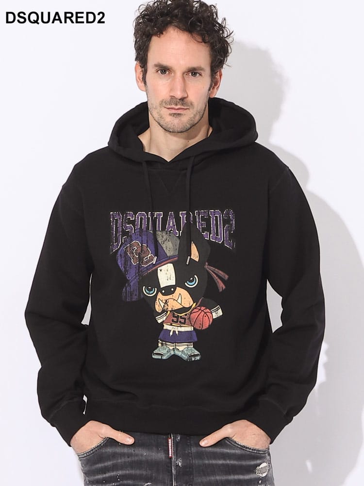 DSQUARED2 (ディースクエアード) DOGプリント プルオーバー パーカー D2GU0756S25551 ブランド メンズ 男性 トップス