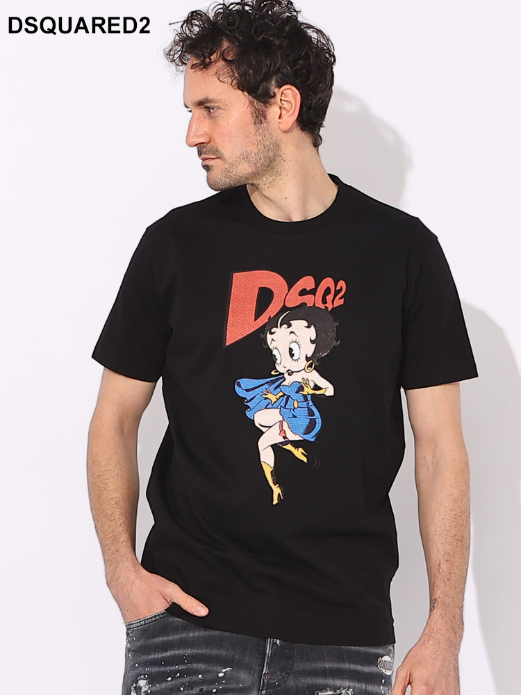 DSQUARED2 (ディースクエアード) プリント クルーネック 半袖 Tシャツ 
