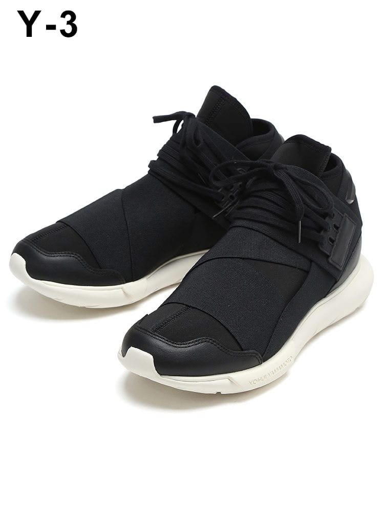 Y-3 (ワイスリー) ストレッチメッシュ レザー スニーカー Y-3 QASA 