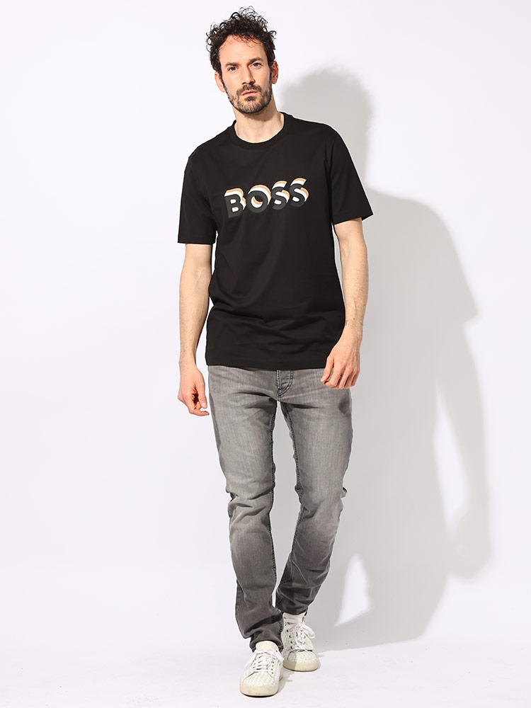 HUGO BOSS (ヒューゴボス) ストレッチコットン シグネチャーロゴ クルーネック 半袖 Tシャツ HB50506【サカゼン公式通販】