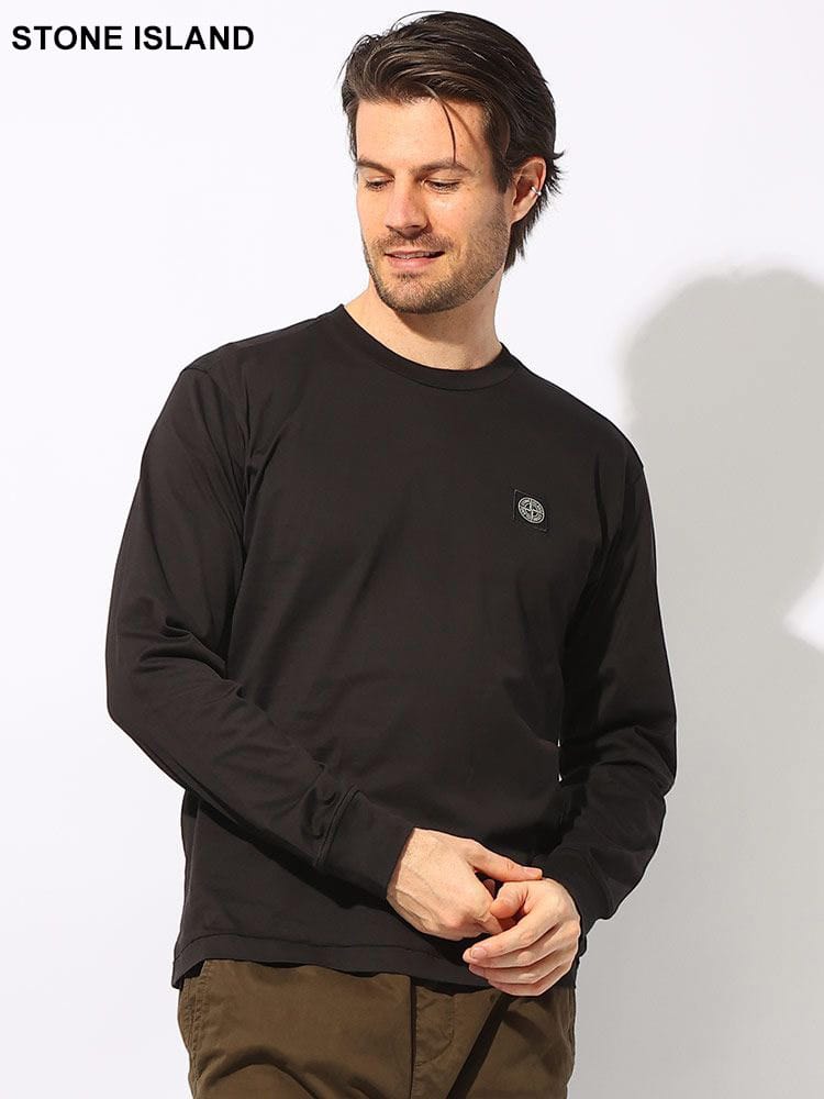 STONE ISLAND (ストーンアイランド) ワンポイントロゴ クルーネック 