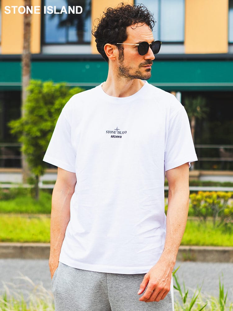 STONE ISLAND (ストーンアイランド) ARCHIVIO プリント クルーネック 半袖 Tシャツ ARCHIVIO PRINT SI80152NS91 ブランド メンズ 男性 トップス