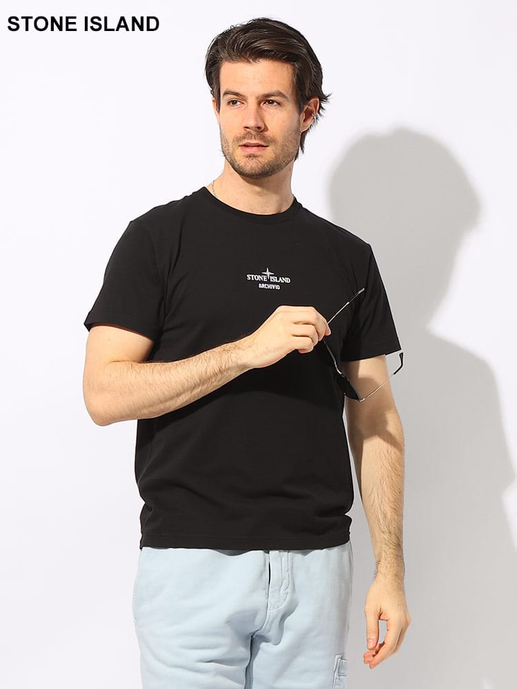 STONE ISLAND (ストーンアイランド) ARCHIVIO プリント クルーネック 半袖 Tシャツ ARCHIVIO PRINT SI80152NS91 ブランド メンズ 男性 トップス
