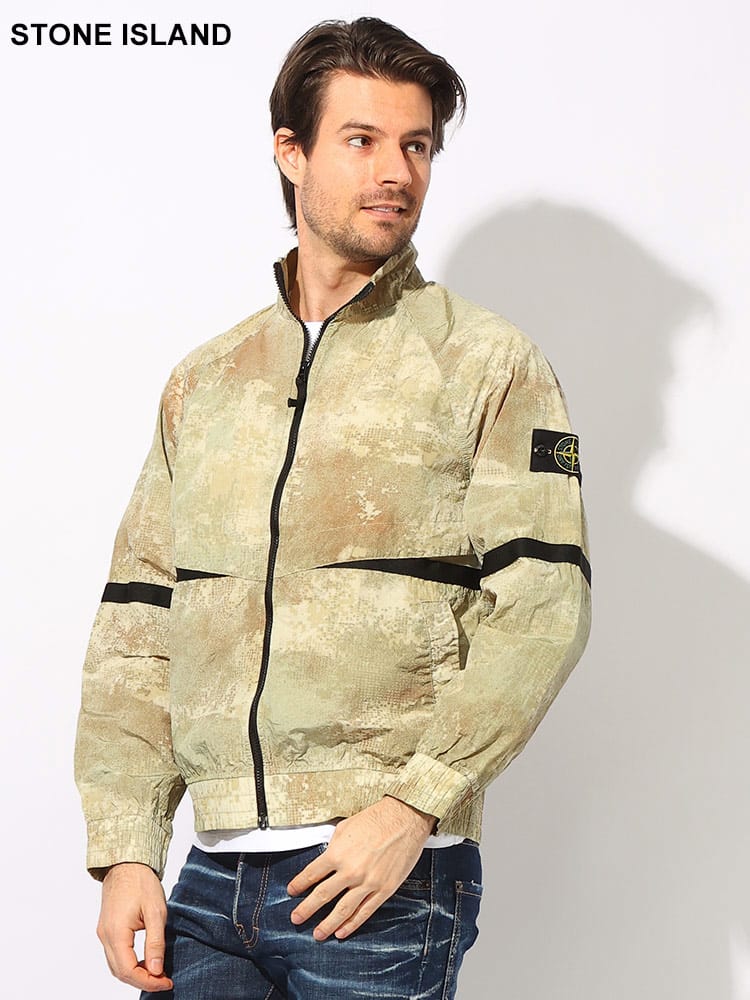 STONE ISLAND (ストーンアイランド) 裏メッシュ センターバンド スタンドカラー フルジップ ブルゾン SI8015661E1 ブランド メンズ 男性 アウター