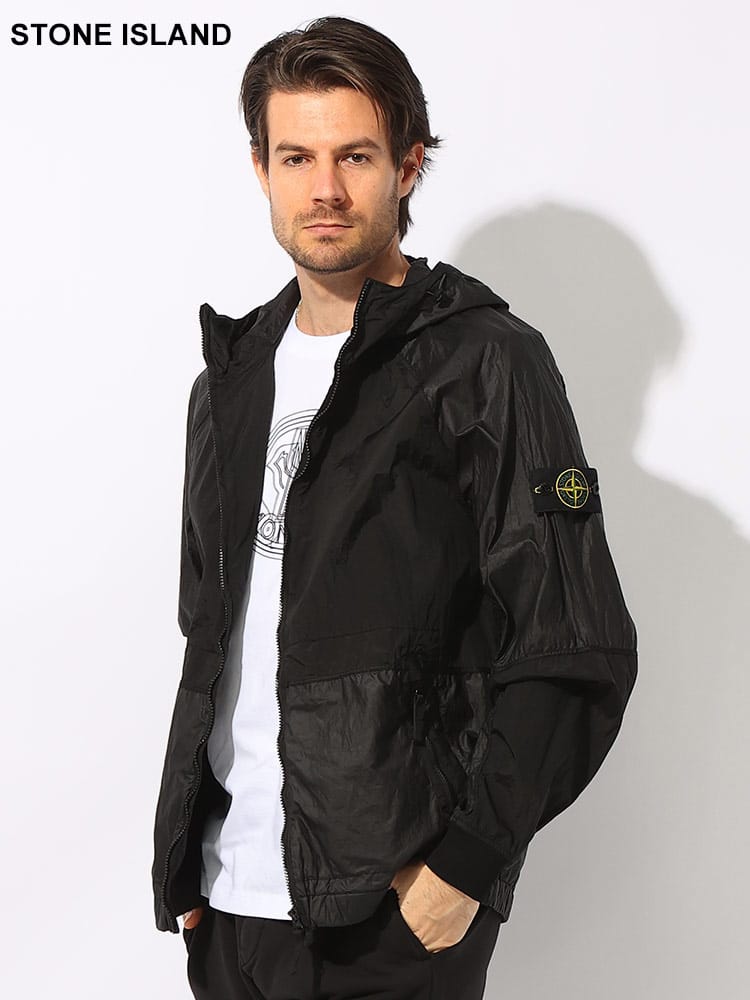 STONE ISLAND (ストーンアイランド) バックル付きフード ロゴパッチ 