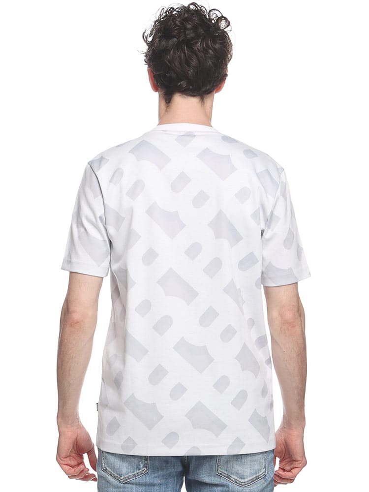 HUGO BOSS (ヒューゴボス) モノグラム 総柄 クルーネック 半袖 Tシャツ 