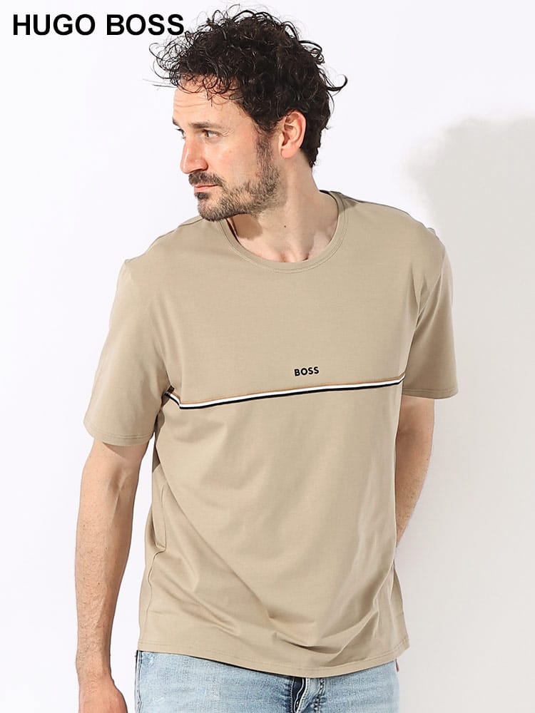 HUGO BOSS (ヒューゴボス) BOSS HOMEWEAR UNIQUEロゴ クルーネック 半袖 Tシャツ