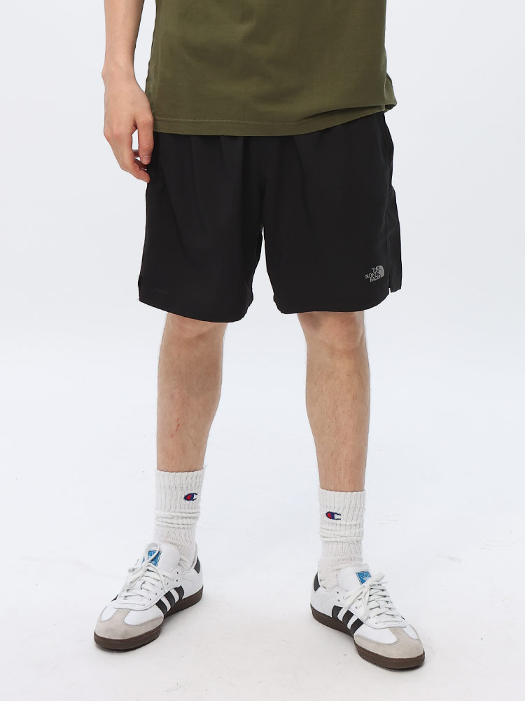 THE NORTH FACE (ザ ノースフェイス) ラメロゴプリント サイドジッパー付きポケット ショートパンツ M 24/7 SHORT-EU FRASHDRY NF0A3O1B