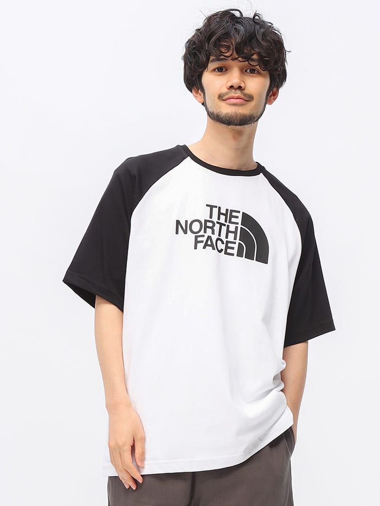 THE NORTH FACE (ザ ノースフェイス) フロントロゴ ラグラン切替 半袖 Tシャツ M S/S RAGLAN EASY TEE NF0A87N7