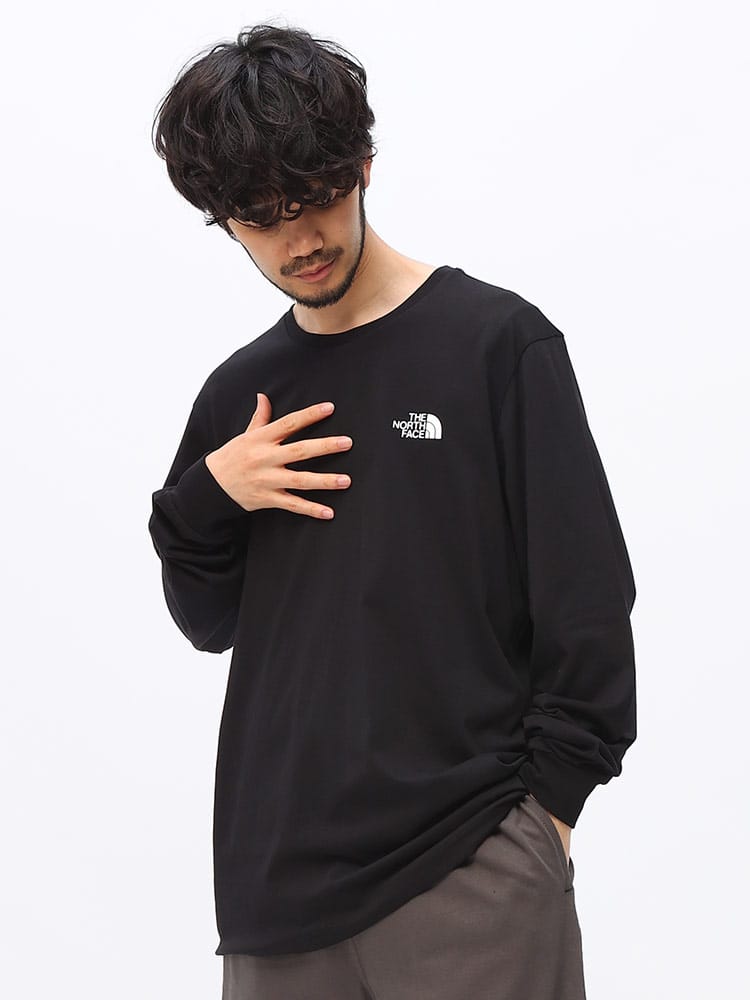 THE NORTH FACE (ザ ノースフェイス) ハーフドームロゴ クルーネック ロングスリーブ Tシャツ M L/S EASY TEE NF0A87N8