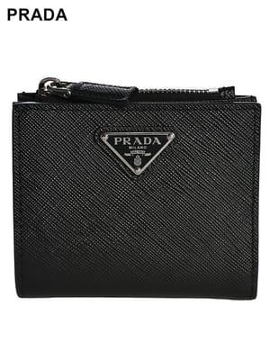 PRADA (プラダ) サフィアーノレザー スナップボタン開閉 コンパクト 