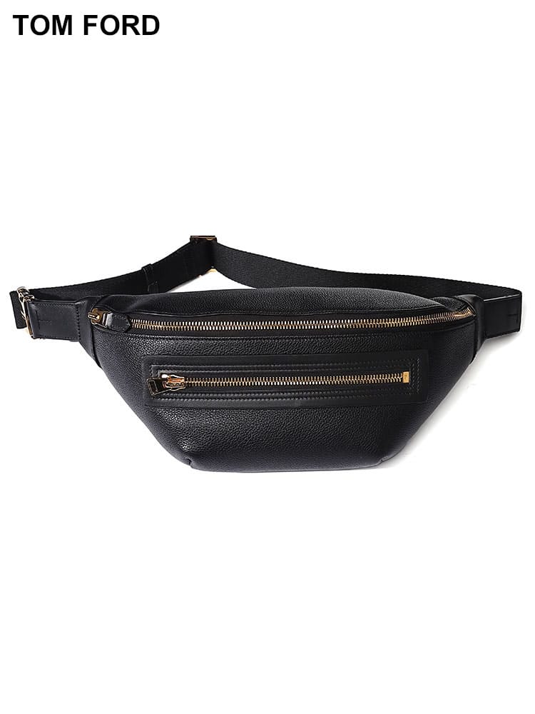 TOM FORD (トムフォード) レザー ゴールドジップ ボディバッグ TFH0396LCL213G メンズ
