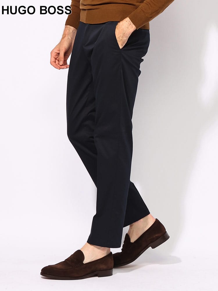 HUGO BOSS (ヒューゴボス) ストレッチコットン スリムフィット ノータックパンツ HBGE10261959 メンズ