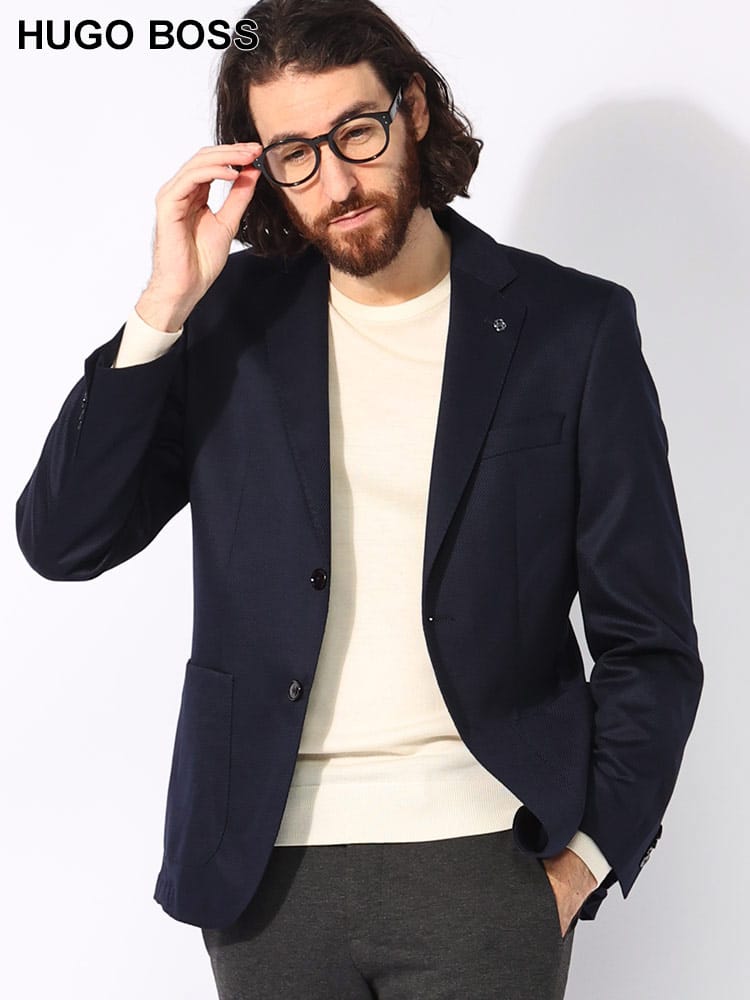 HUGO BOSS (ヒューゴボス) ストレッチ ウール×コットン シングル 2ツ釦 ジャケット REGULARFIT HBJASON10262298 メンズ