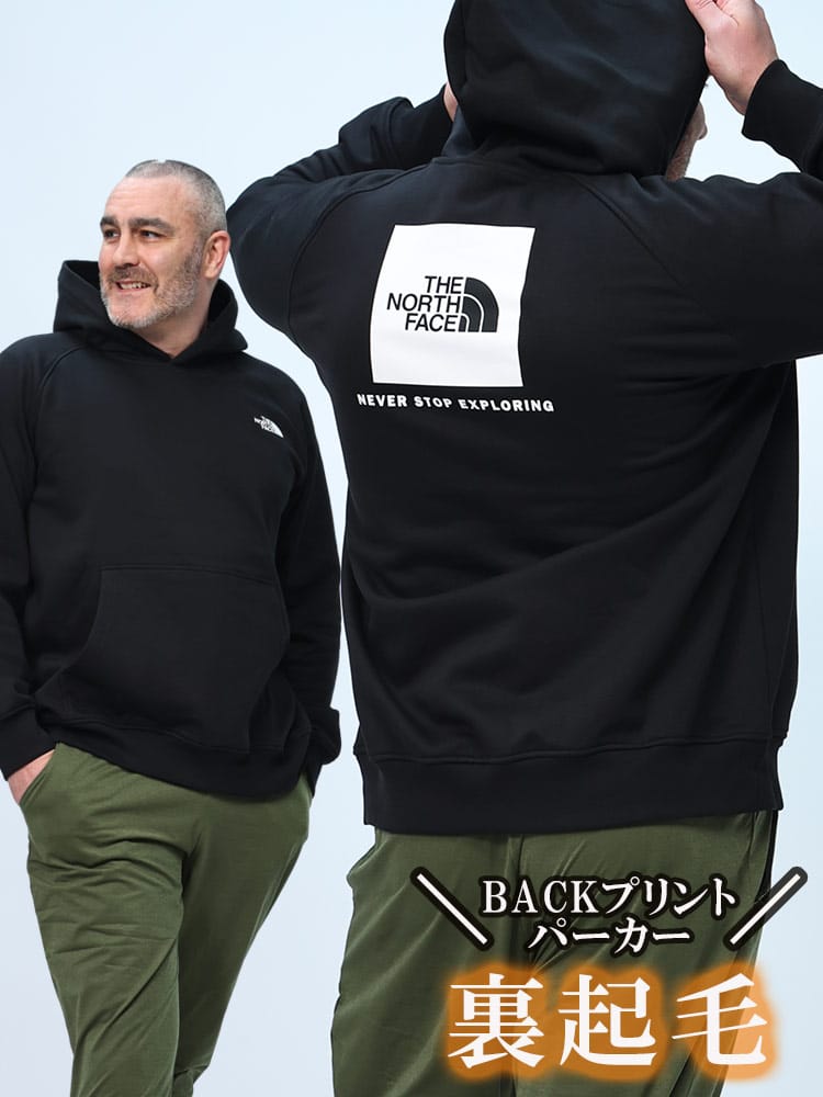 プルオーバー パーカー 裏起毛 バックプリント  RAGLAN REDBOX HOODIE トップス フード 大きいサイズ メンズ