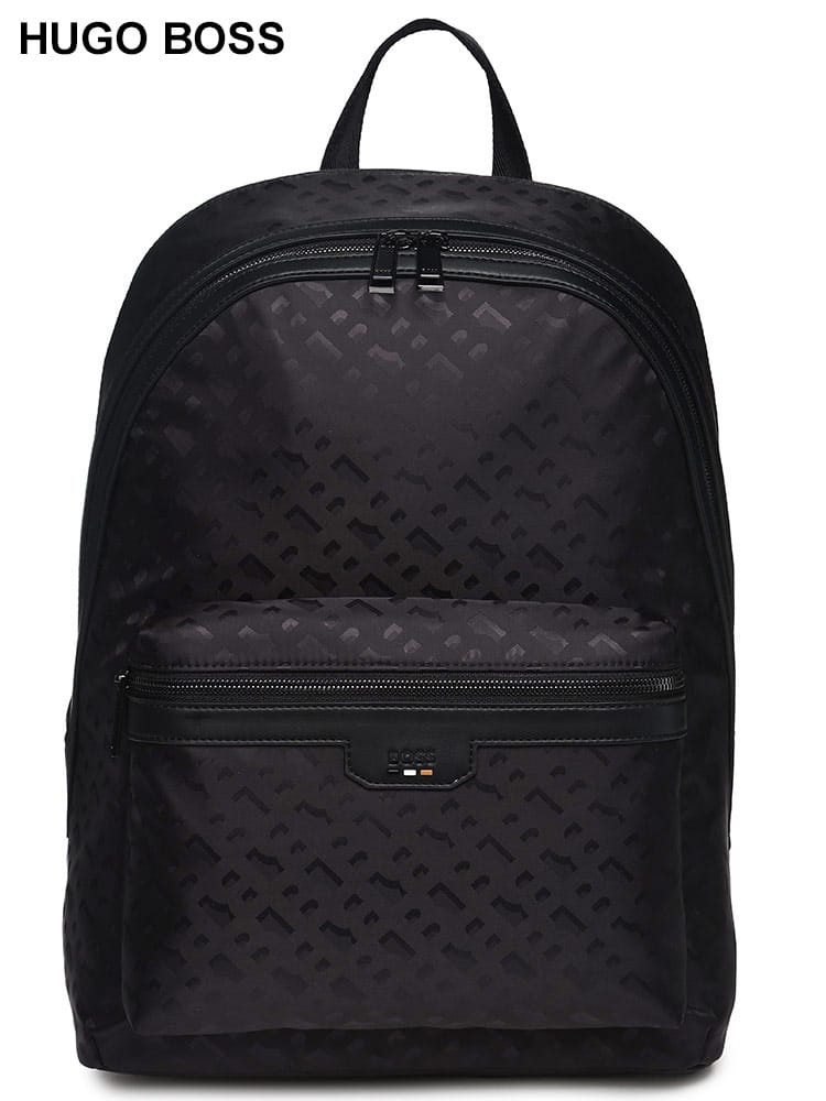 HUGO BOSS (ヒューゴボス) モノグラムプリント キャリーハンドル付き バックパック HB50523216 メンズ