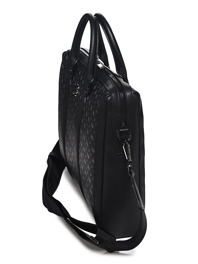 HUGO BOSS (ヒューゴボス) レザー モノグラム ショルダーストラップ付 