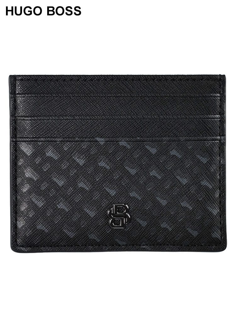 HUGO BOSS (ヒューゴボス) レザー ダブルBロゴ モノグラム カードケース HB50523971 メンズ
