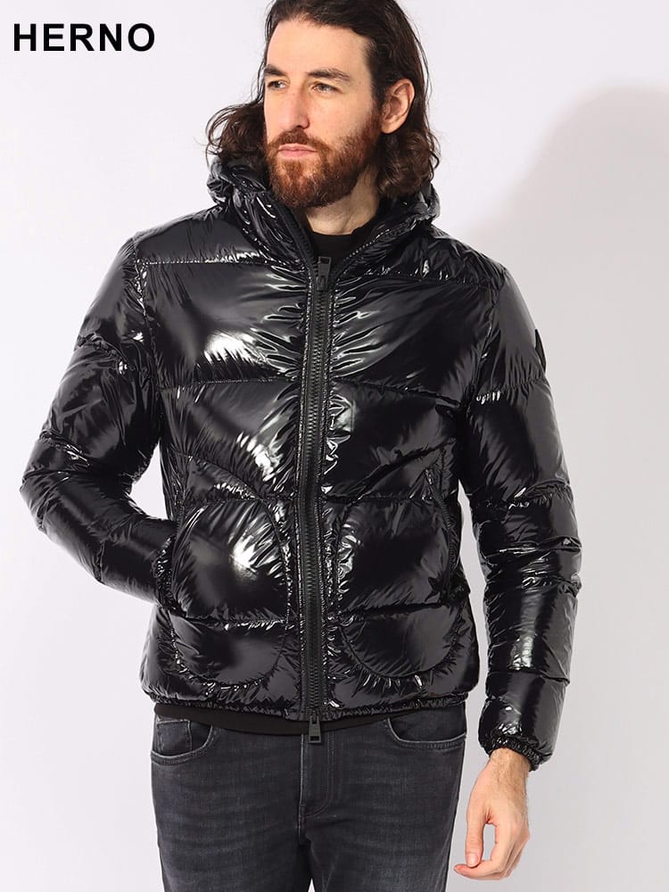 HERNO (ヘルノ) フード フルジップ ダウンジャケット GLOSSY HRPI001133U メンズ