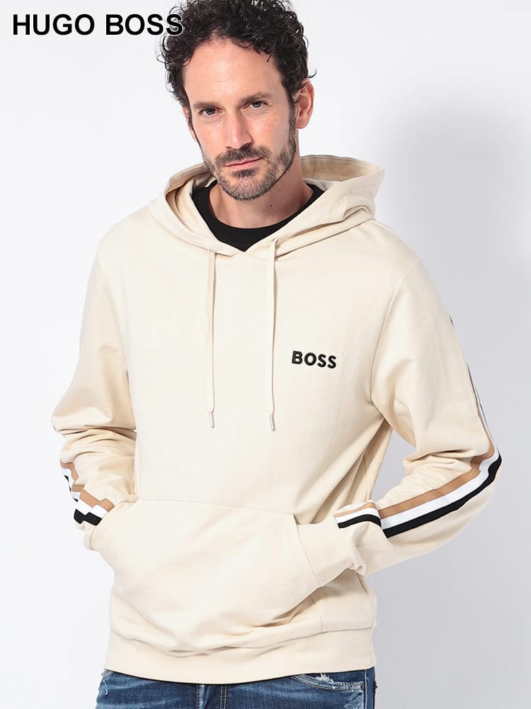 HUGO BOSS (ヒューゴボス) シグネチャーテープ プルオーバー パーカー 