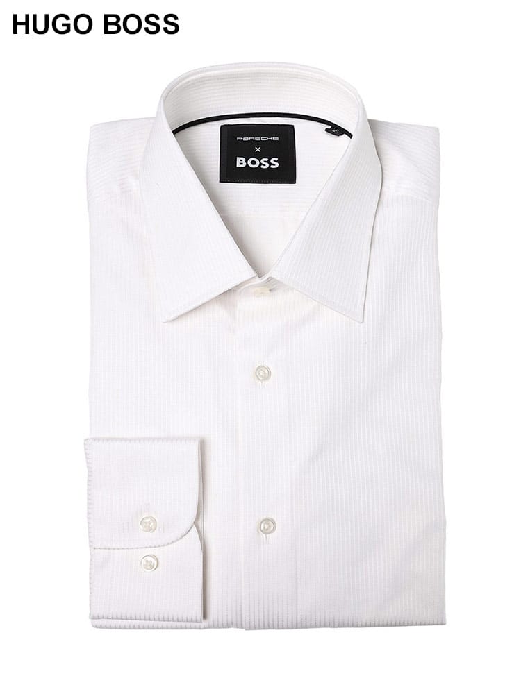 HUGO BOSS (ヒューゴボス) ケントカラー シャドーストライプ 長袖 ドレスシャツPorsche x BOSS Collection  HBKENT10261907 メンズ