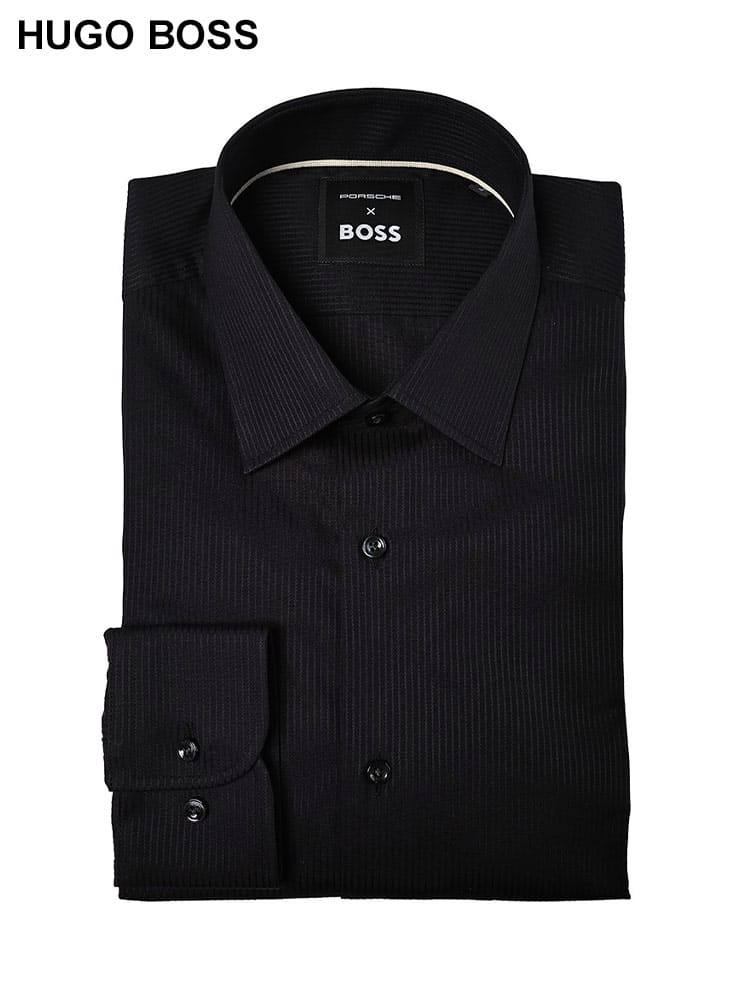 HUGO BOSS (ヒューゴボス) ケントカラー シャドーストライプ 長袖 ドレスシャツPorsche x BOSS Collection  HBKENT10261907 メンズ