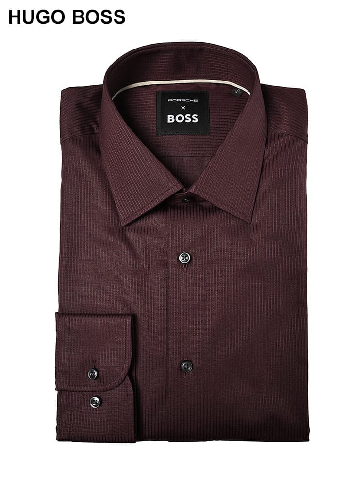 HUGO BOSS (ヒューゴボス) ケントカラー シャドーストライプ 長袖 