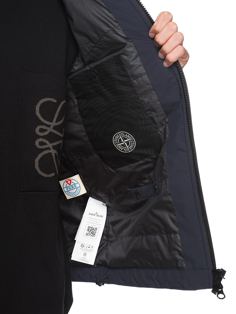 STONE ISLAND (ストーンアイランド) Primaloft ソフトシェル フルジップ 中綿 ジャケット SI8【サカゼン公式通販】